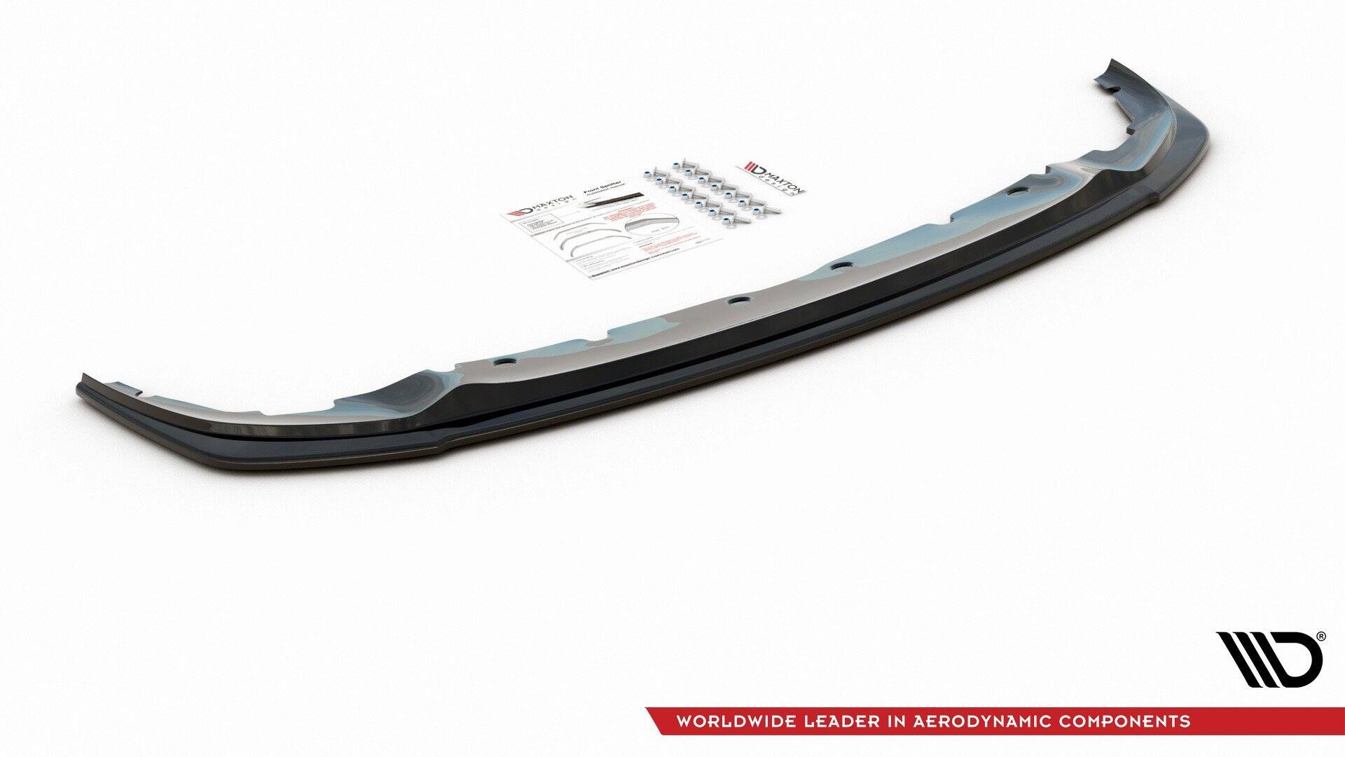 Maxton Design Street+ Spoilerlippe Front Ansatz passend für BMW 1er M-Paket/ M135i / 128ti F40 schwarz Hochglanz