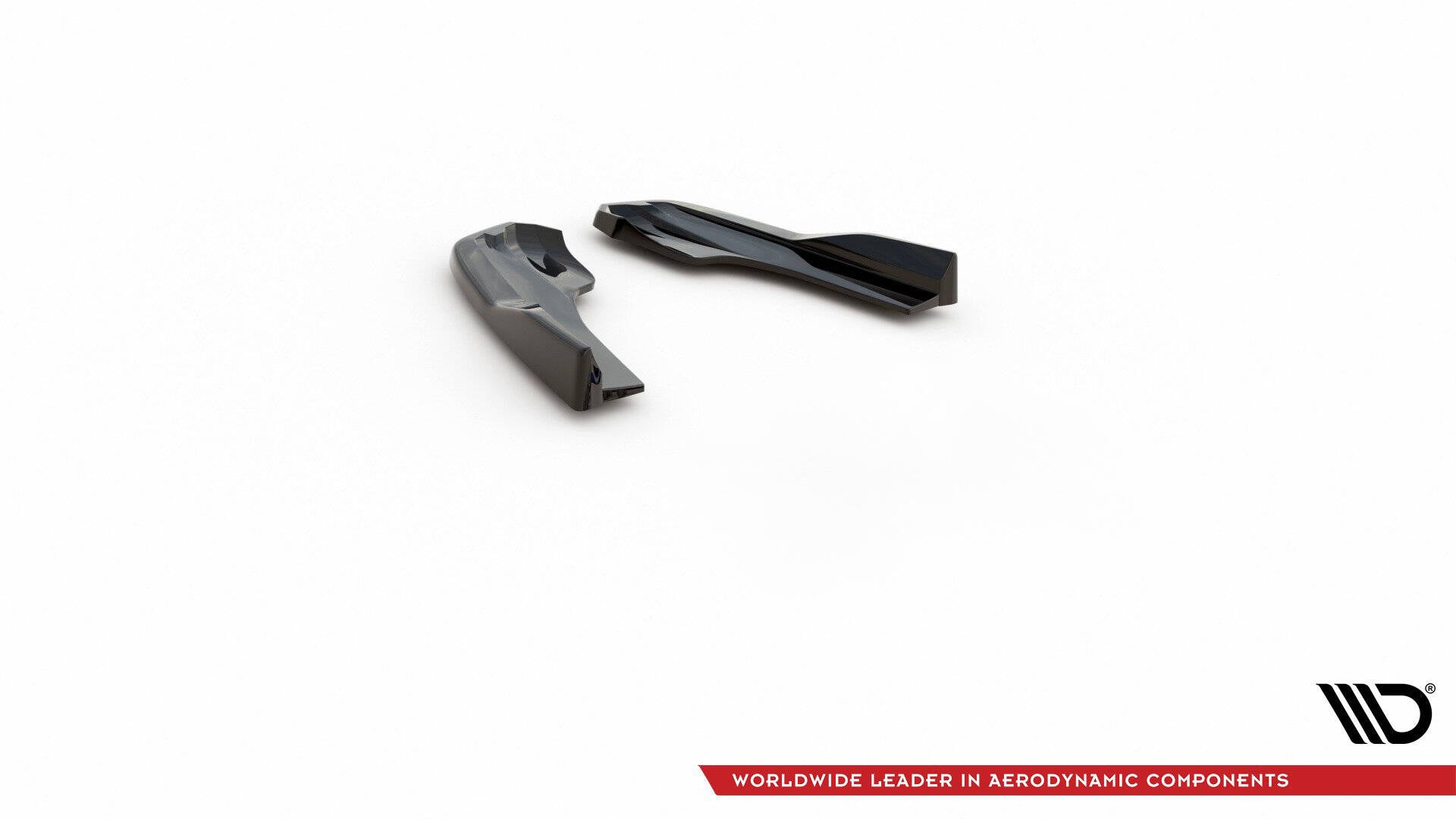 Maxton Design Heck Ansatz Flaps Diffusor V.3 passend für (Für heckansatz V.3) Ford Focus Hatchback ST Mk4 schwarz Hochglanz