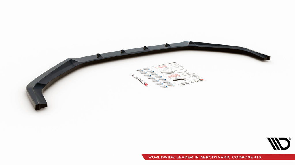 Maxton Design Street+ Spoilerlippe Front Ansatz V.1 passend für Hyundai I20 N Mk3 schwarz Hochglanz