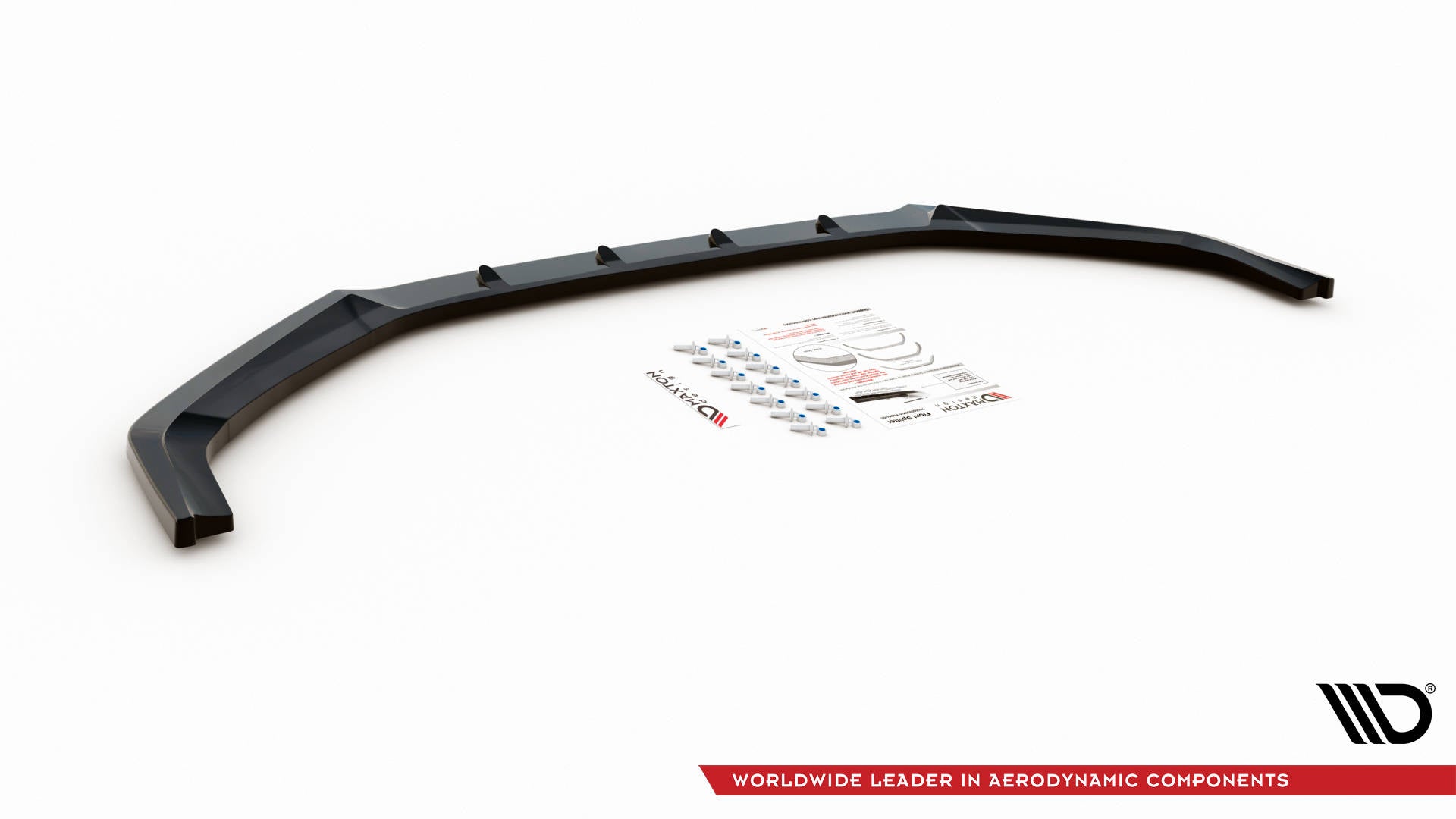Maxton Design Street+ Spoilerlippe Front Ansatz V.1 passend für Hyundai I20 N Mk3 schwarz Hochglanz