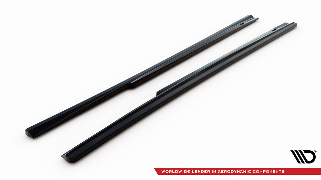 Maxton Design Street+ Seitenschweller Leisten passend für Mercedes-Benz S Long W222 schwarz Hochglanz