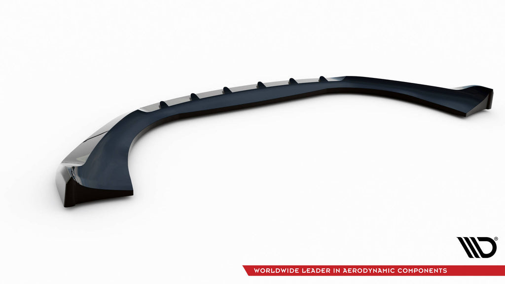 Maxton Design Street+ Spoilerlippe Front Ansatz V.1 passend für Porsche Macan Mk1 schwarz Hochglanz