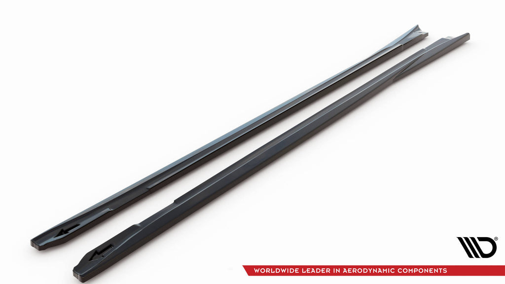 Maxton Design Street+ Seitenschweller Leisten passend für V.1 passend für Porsche Panamera / Panamera Diesel / Panamera Turbo 970 schwarz Hochglanz