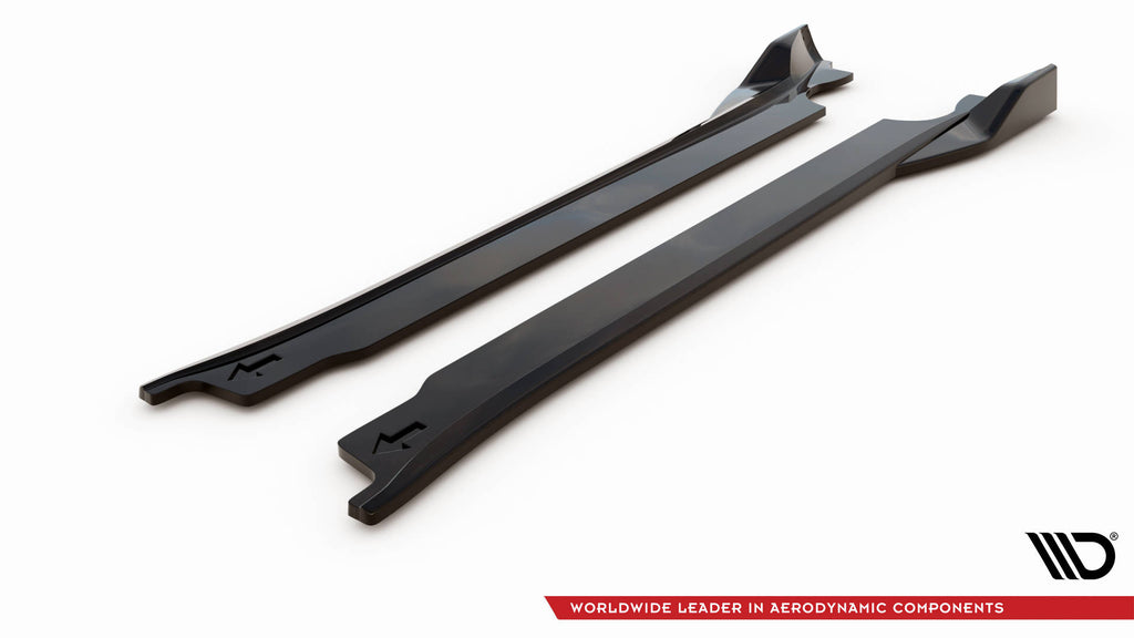 Maxton Design Street+ Seitenschweller Leisten V.2 passend für Porsche 911 Carrera Aero / Carrera GTS 992 schwarz Hochglanz