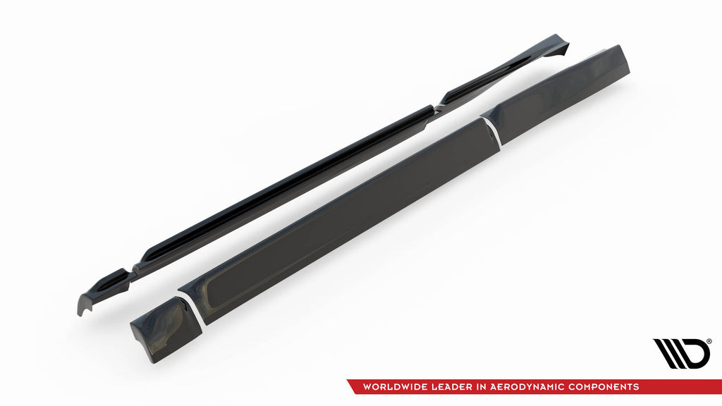 Maxton Design Street+ Seitenschweller Leisten passend für Ford Puma ST / ST-Line / Standard Mk1 schwarz Hochglanz