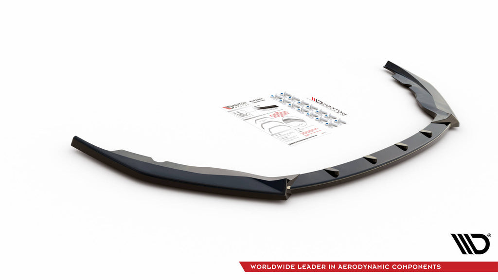 Maxton Design Street+ Spoilerlippe Front Ansatz V.1 passend für Skoda Fabia Mk3 schwarz Hochglanz