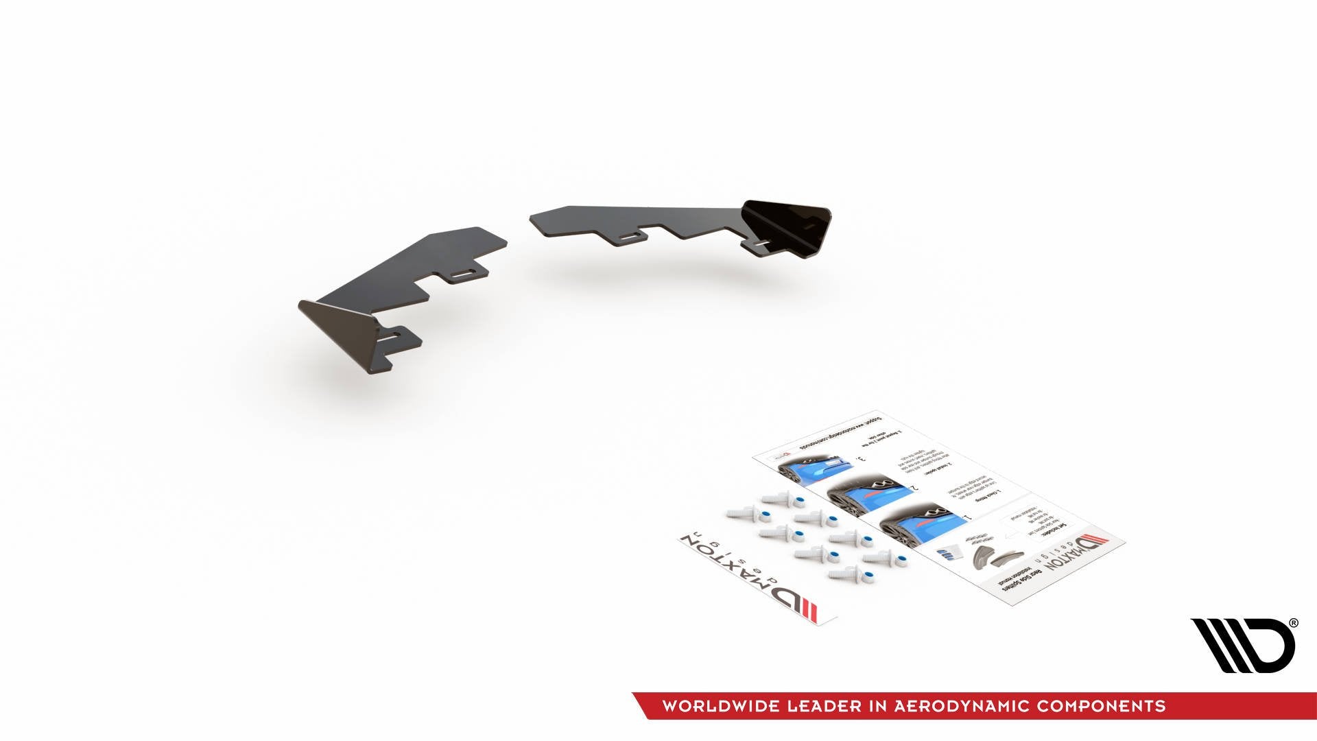Maxton Design Hintere Seiten Flaps passend für Toyota GR Yaris Mk4 schwarz Hochglanz