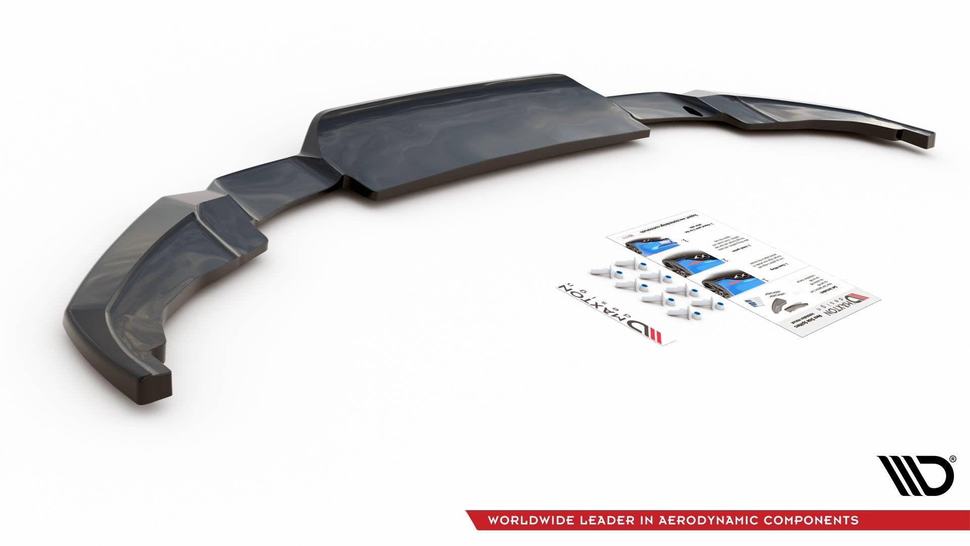 Maxton Design Street+ Mittlerer Diffusor RACE passend für Peugeot 2008 Mk2 schwarz Hochglanz
