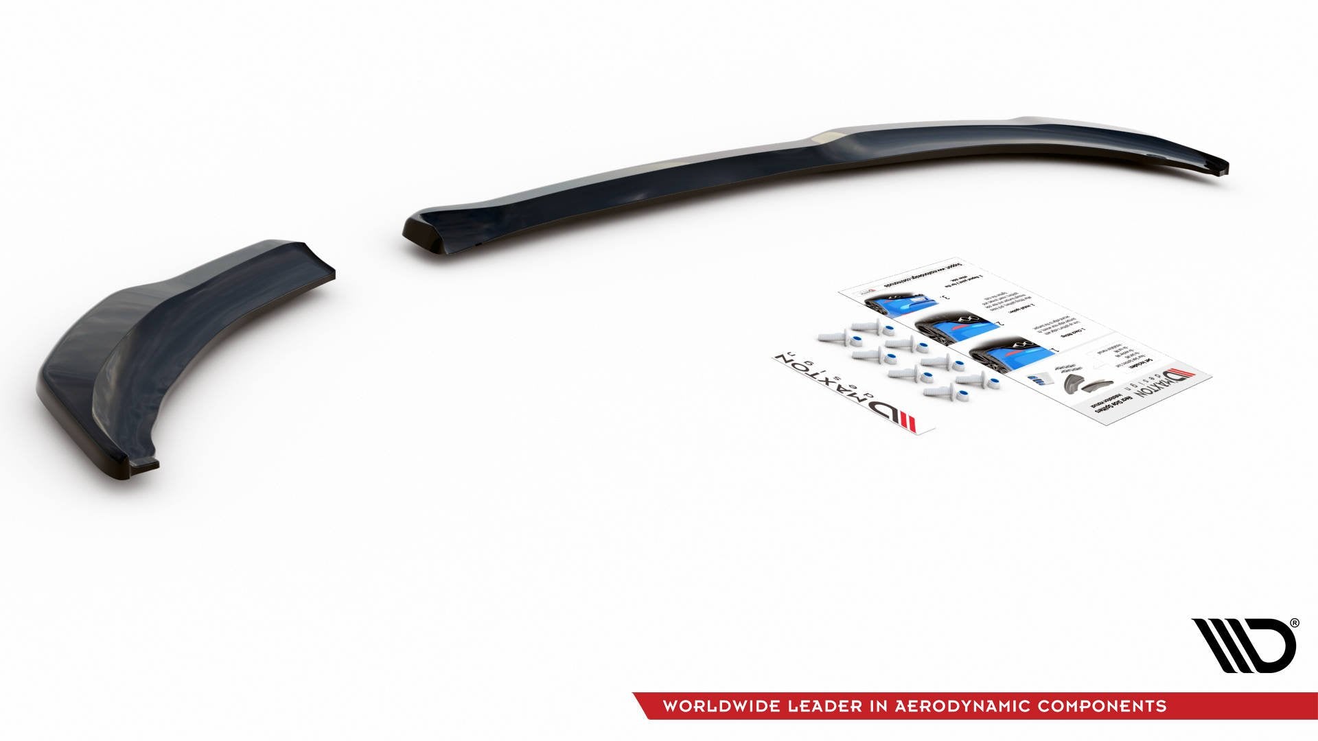 Maxton Design Heck Ansatz Flaps Diffusor passend für Peugeot 207 Sport schwarz Hochglanz