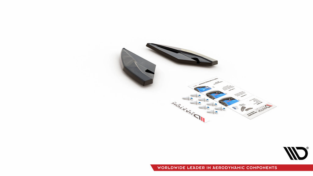 Maxton Design Heck Ansatz Flaps Diffusor passend für Seat Leon FR Hatchback Mk4 schwarz Hochglanz
