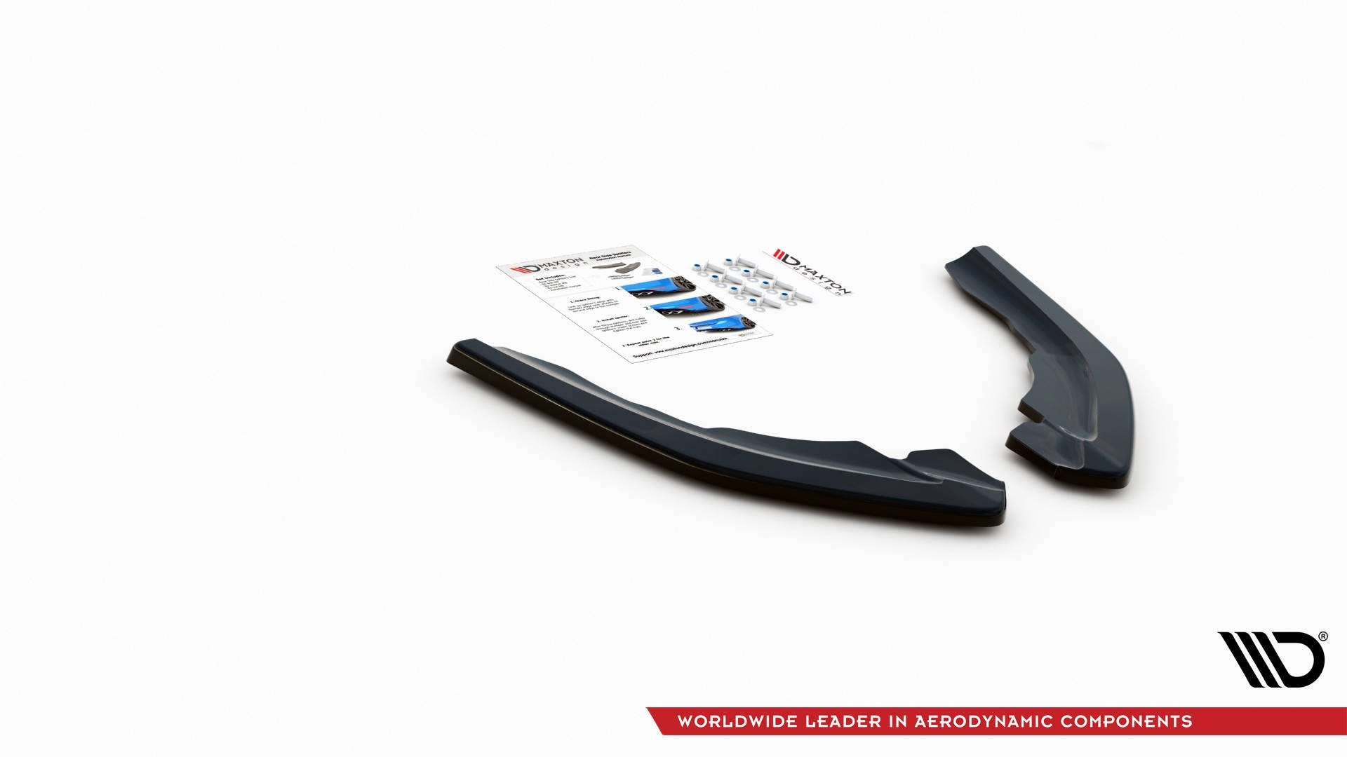 Maxton Design Heck Ansatz Flaps Diffusor V.2 passend für BMW M2 F87 schwarz Hochglanz