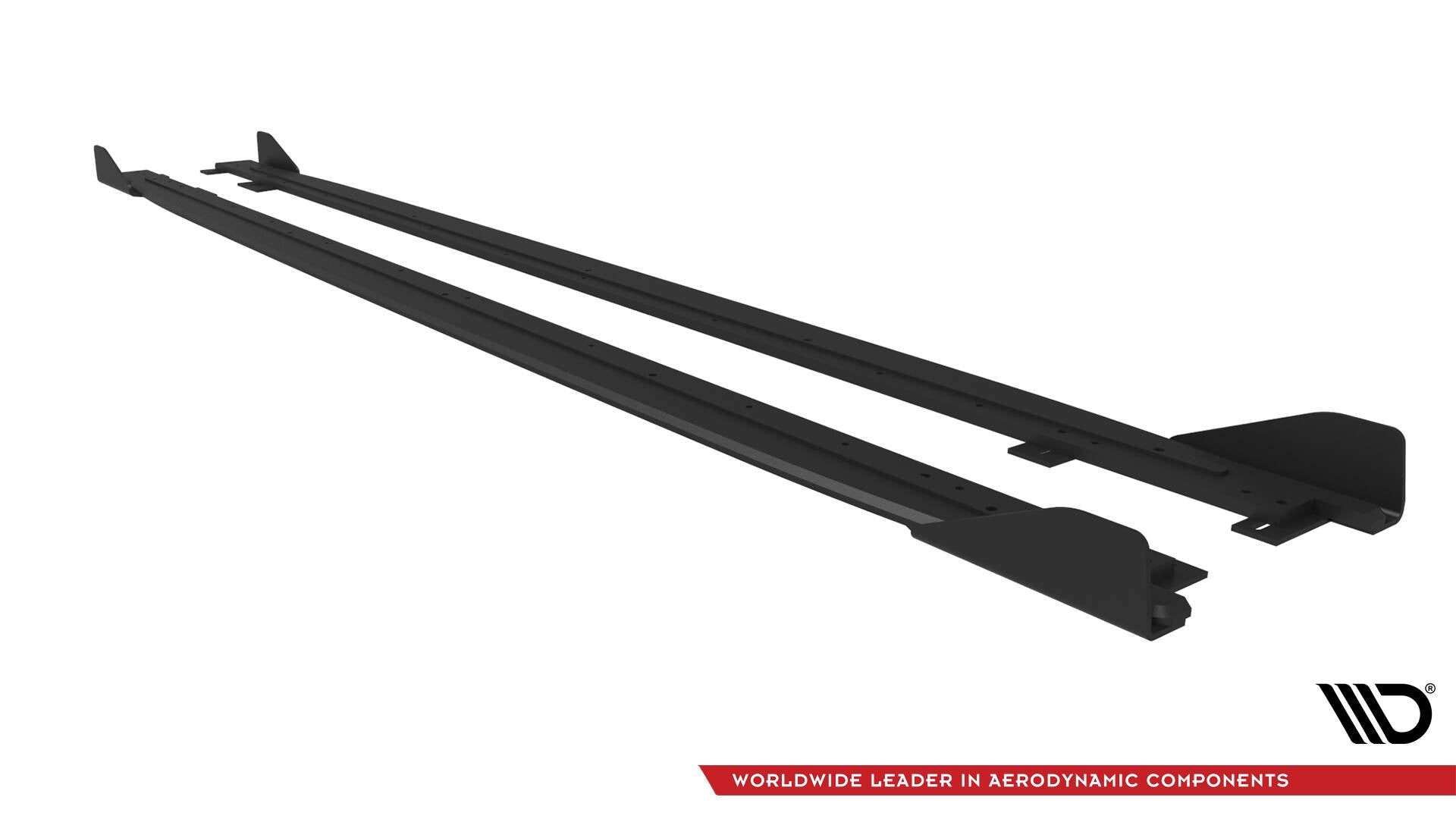 Maxton Design Street Pro Street+ Seitenschweller Leisten + Flaps passend für Kia Proceed GT / GT-Line Mk1 Facelift / Ceed GT Mk3 Facelift schwarz Hochglanz