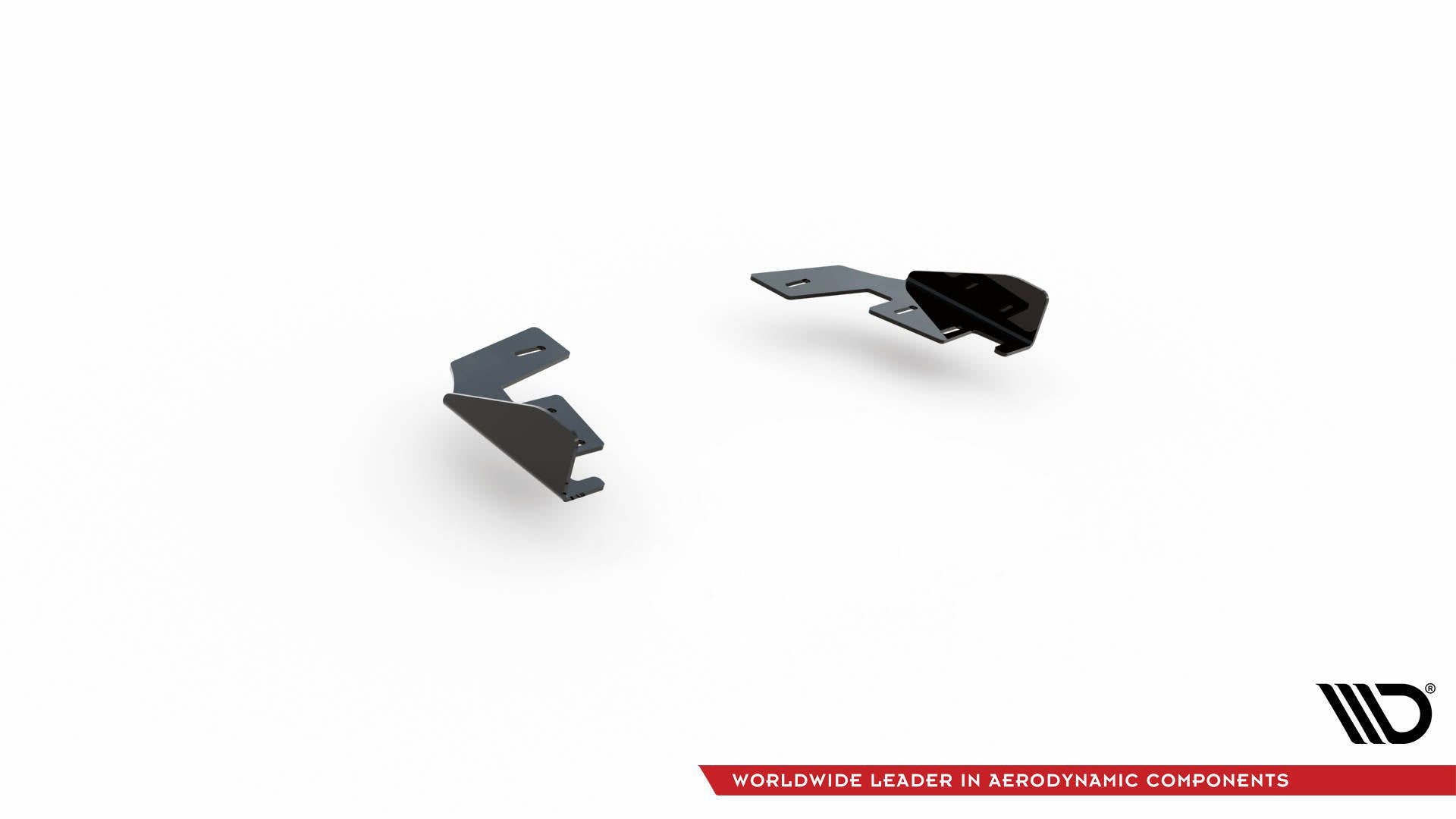 Maxton Design Hintere Seiten Flaps passend für VW Golf GTI / GTE / R-Line Mk8 schwarz Hochglanz