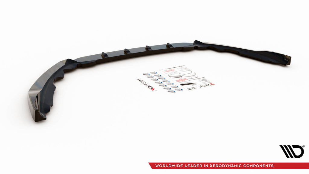 Maxton Design Street+ Spoilerlippe Front Ansatz passend für Ford Mondeo Mk5 schwarz Hochglanz