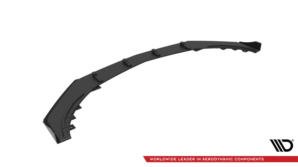Maxton Design Street Pro Street+ Spoilerlippe Front Ansatz + Flaps passend für Mercedes-Benz A 45 AMG Aero W176 Facelift schwarz Hochglanz