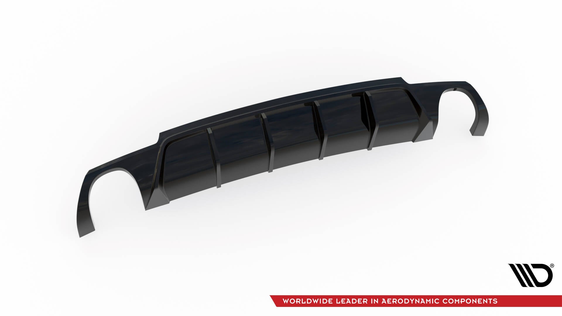Maxton Design Diffusor Heck Ansatz V.2 passend für VW Scirocco R Mk3 schwarz Hochglanz