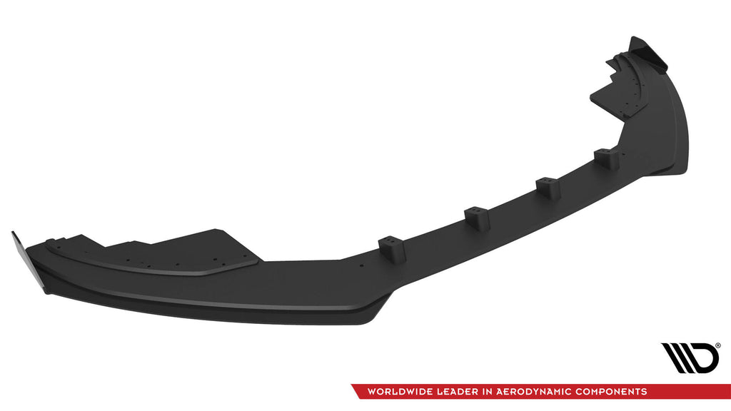 Maxton Design Street Pro Street+ Spoilerlippe Front Ansatz + Flaps passend für Audi S5 / A5 S-Line 8T schwarz Hochglanz