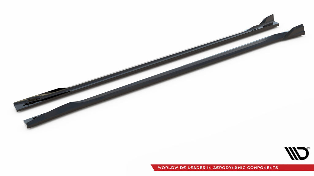 Maxton Design Street+ Seitenschweller Leisten passend für BMW X3 G01 schwarz Hochglanz