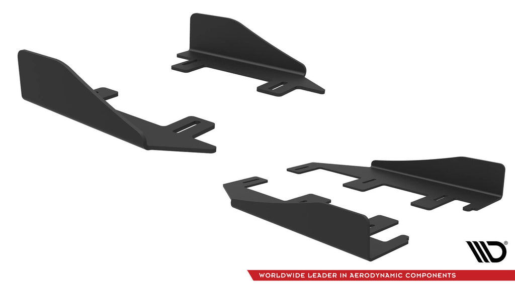 Maxton Design Seitenschweller Flaps passend für Audi S3 / A3 S-Line Limousine 8V schwarz Hochglanz