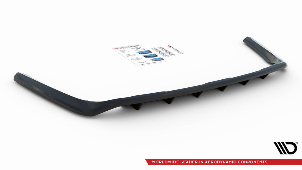 Maxton Design Street+ Mittlerer Diffusor RACE passend für Toyota RAV4 Mk5 schwarz Hochglanz