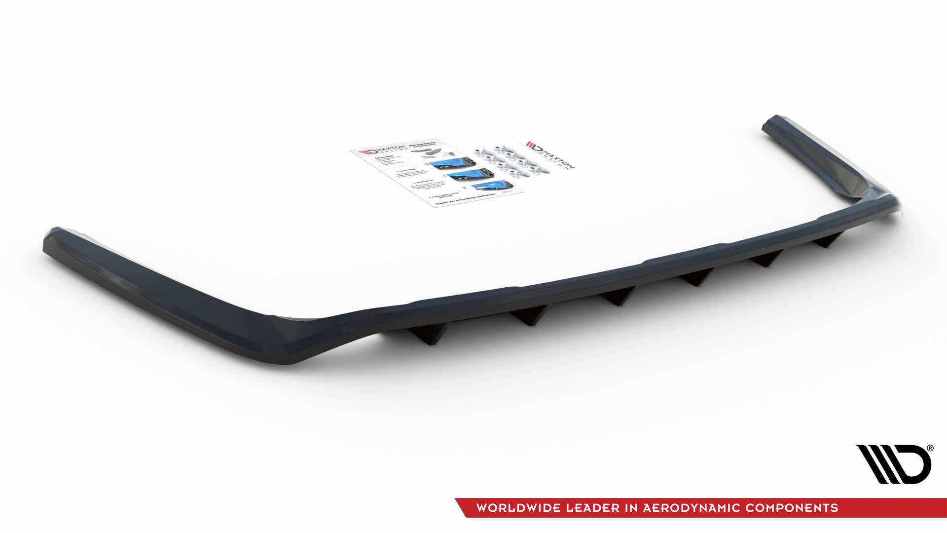 Maxton Design Street+ Mittlerer Diffusor RACE passend für Toyota RAV4 Mk5 schwarz Hochglanz