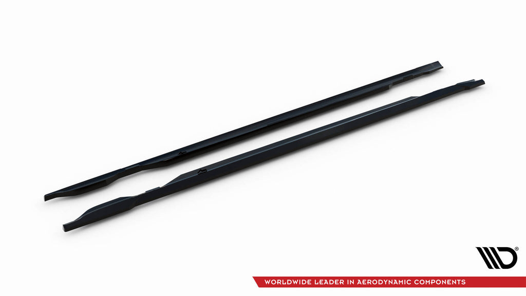 Maxton Design Street+ Seitenschweller Leisten passend für Porsche Taycan Cross Turismo 4S schwarz Hochglanz