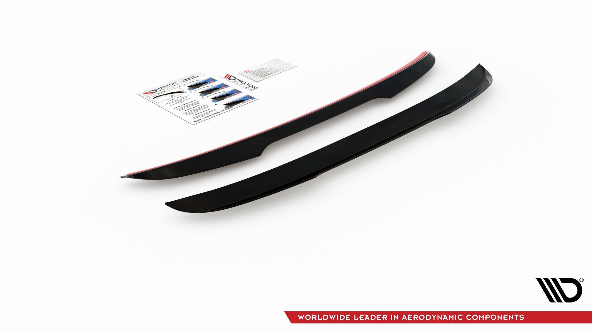 Maxton Design Spoiler CAP passend für Volvo V90 Mk2 schwarz Hochglanz