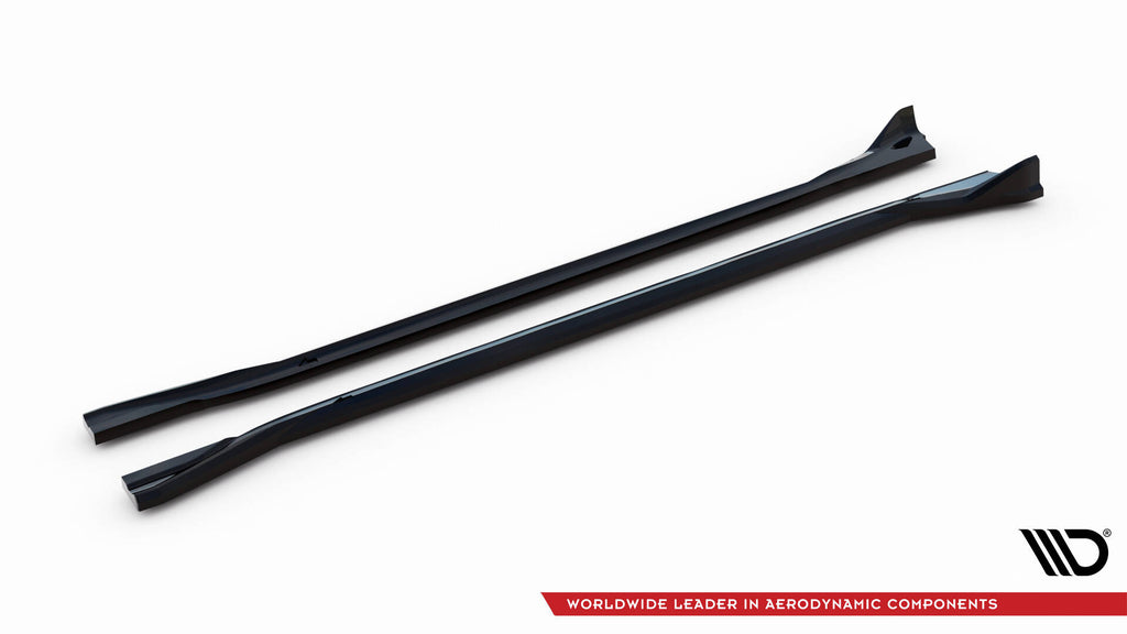 Maxton Design Street+ Seitenschweller Leisten passend für BMW XM G09 schwarz Hochglanz