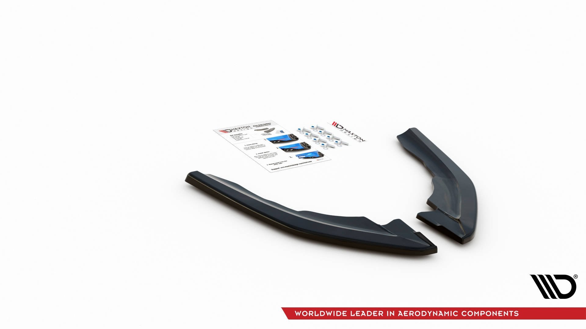Maxton Design Heck Ansatz Flaps Diffusor V.3 passend für BMW M2 F87 schwarz Hochglanz