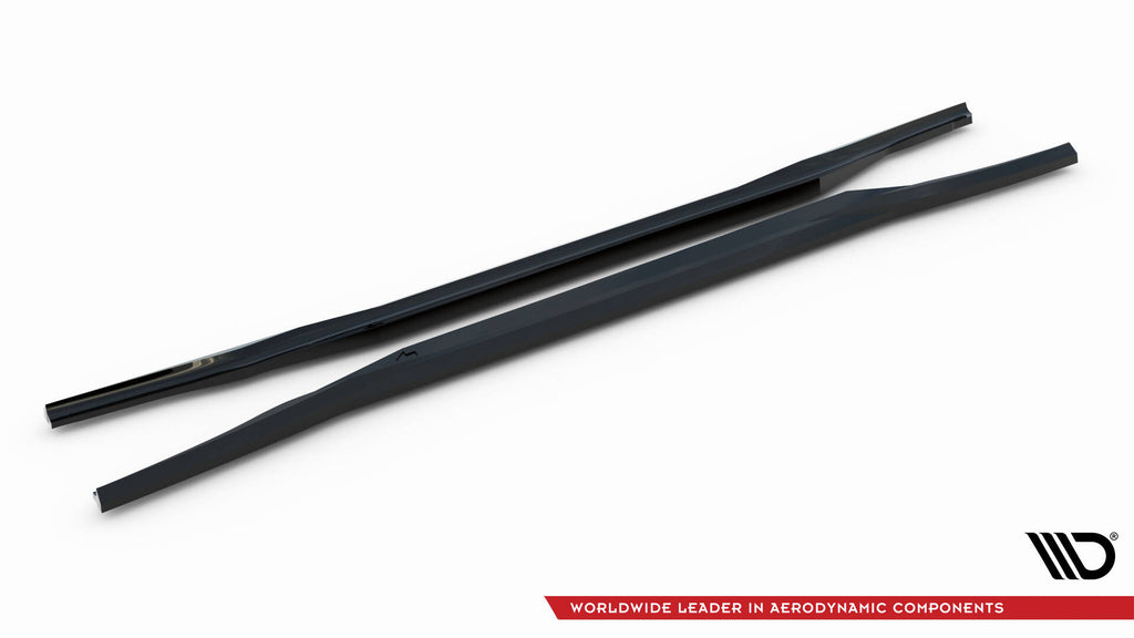 Maxton Design Street+ Seitenschweller Leisten passend für BMW 7 E65 schwarz Hochglanz