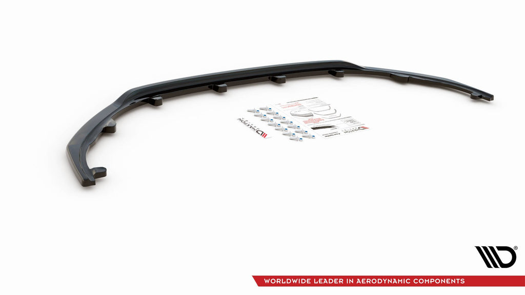 Maxton Design Street+ Spoilerlippe Front Ansatz V.1 passend für Peugeot 308 Mk2 schwarz Hochglanz