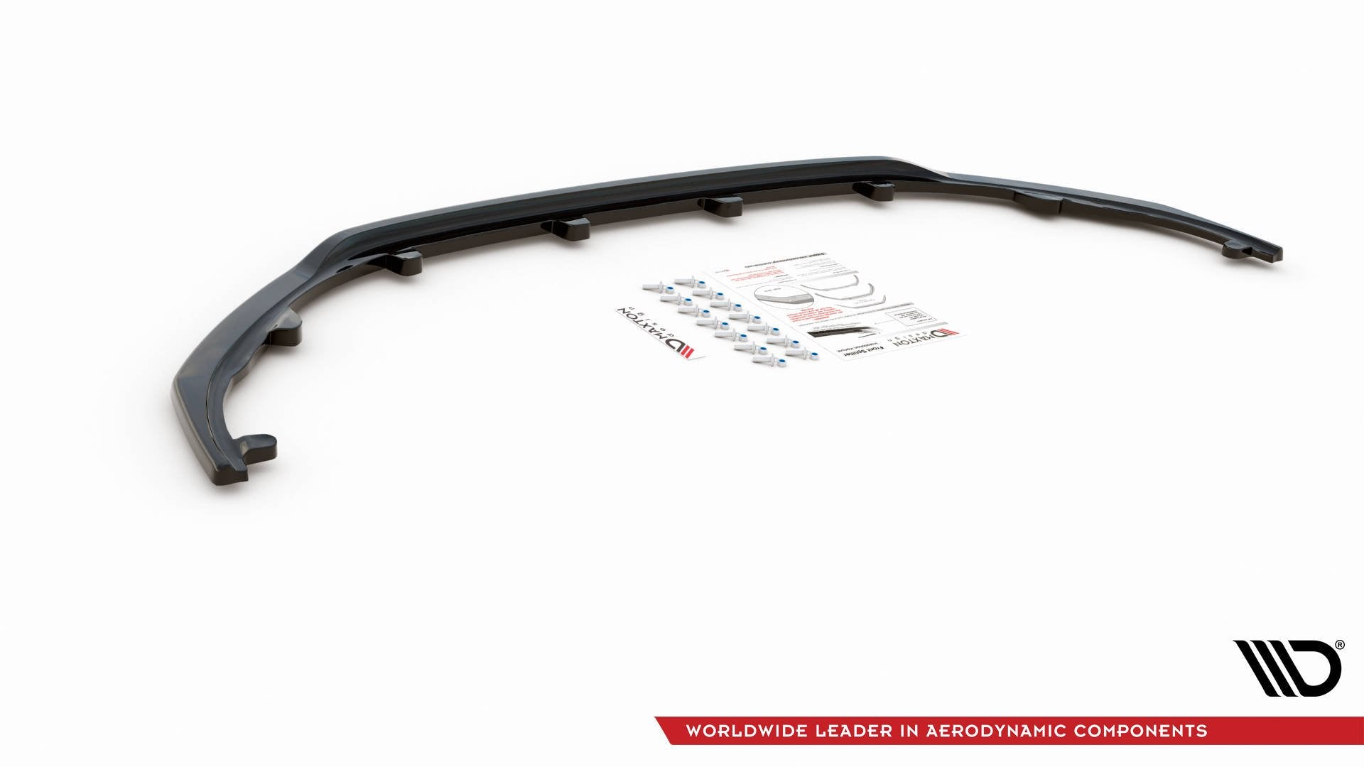 Maxton Design Street+ Spoilerlippe Front Ansatz V.1 passend für Peugeot 308 Mk2 schwarz Hochglanz
