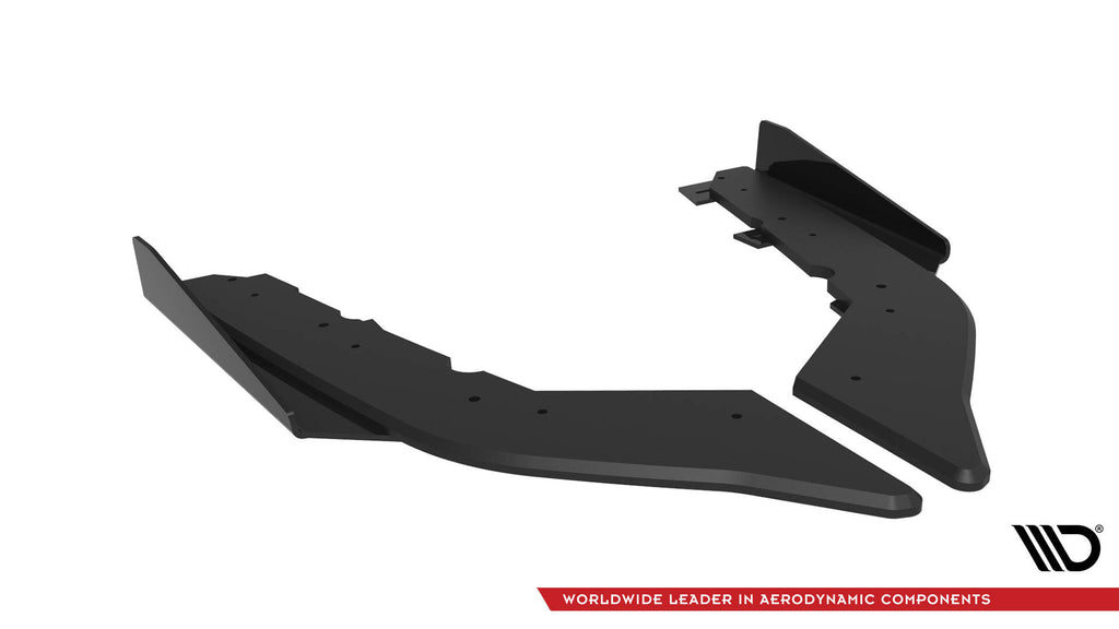 Maxton Design Street Pro Heck Ansatz Flaps Diffusor + Flaps passend für BMW 4er35i Coupe M-Paket F32 schwarz Hochglanz