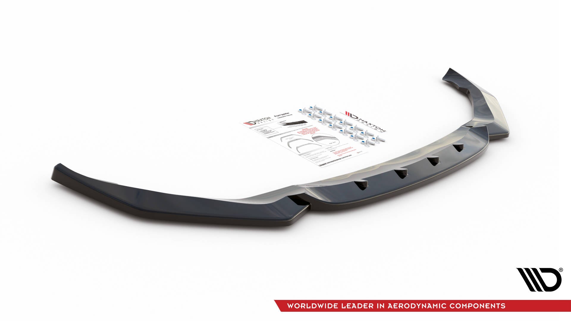 Maxton Design Street+ Spoilerlippe Front Ansatz V.1 passend für BMW X1 M-Paket F48 schwarz Hochglanz