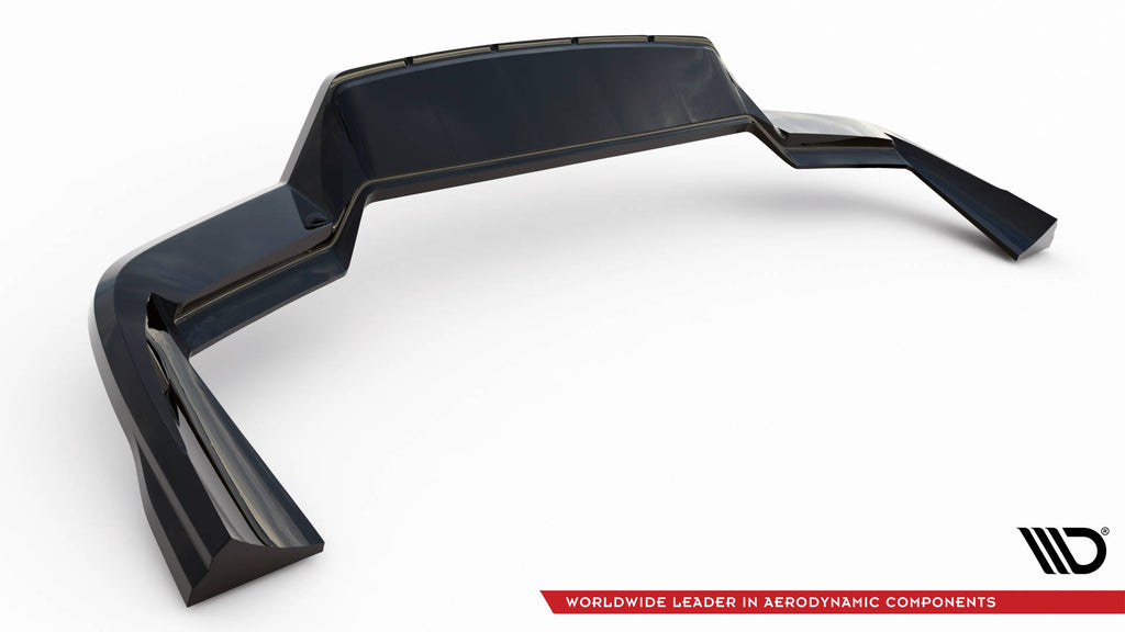 Maxton Design Street+ Mittlerer Diffusor RACE passend für Porsche Cayenne Sport Design SUV / Coupe Mk3 schwarz Hochglanz