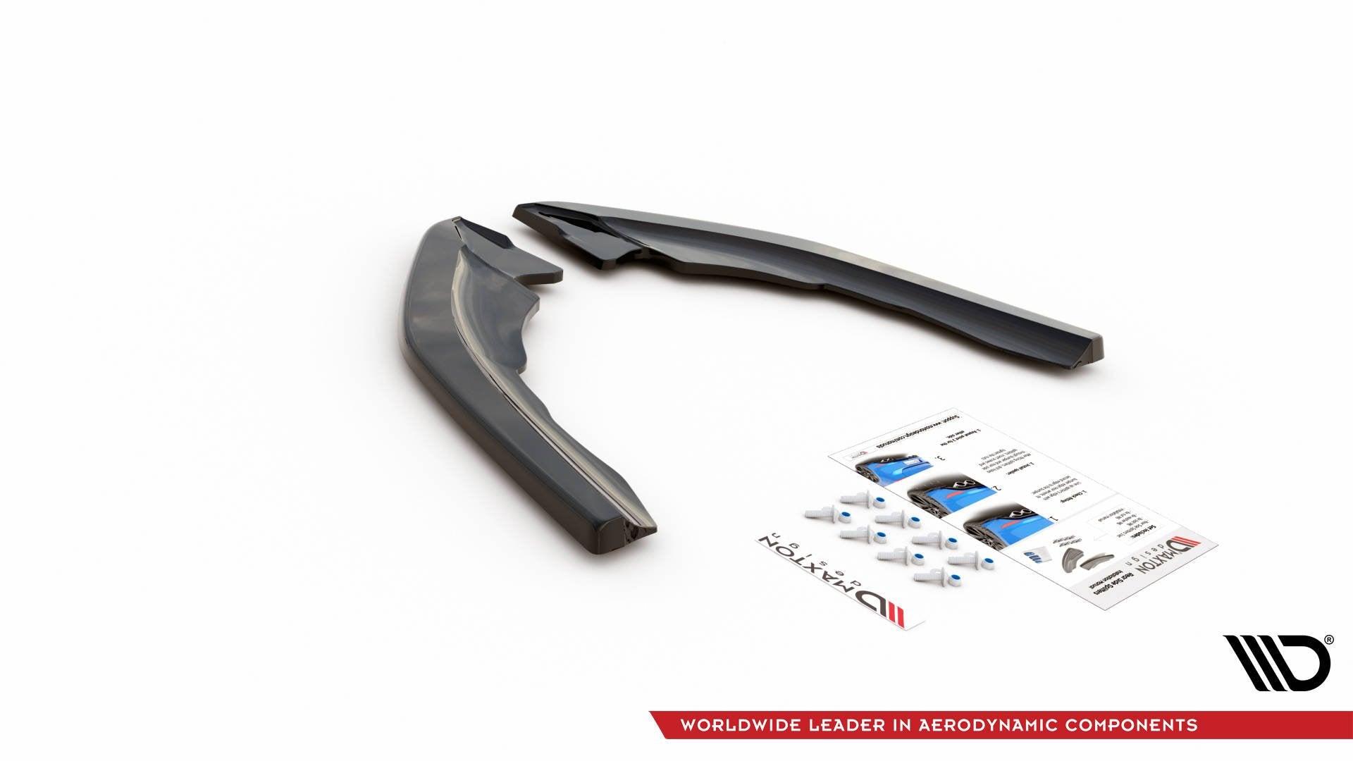 Maxton Design Heck Ansatz Flaps Diffusor V.3 passend für BMW M2 F87 schwarz Hochglanz