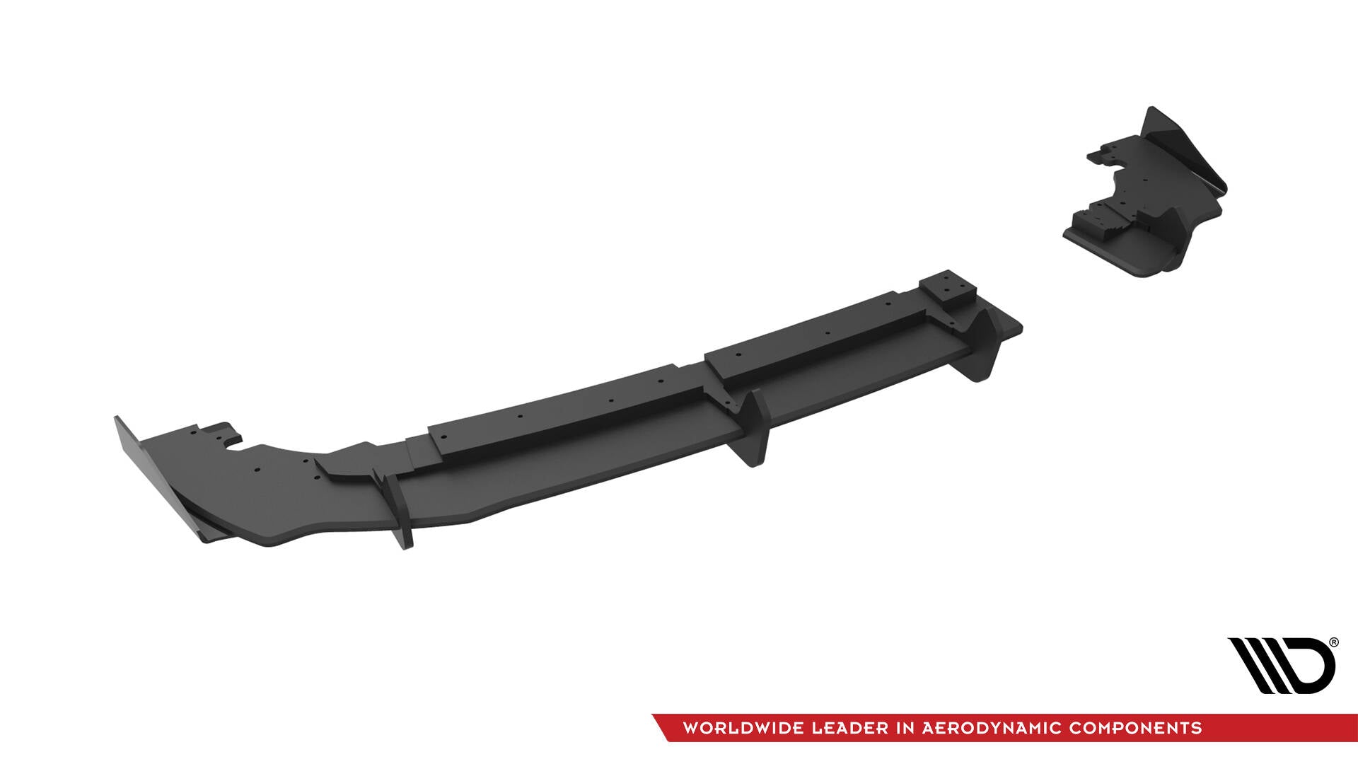 Maxton Design Street Pro Diffusor Heck Ansatz + Flaps passend für Ford Fiesta Mk8 ST schwarz Hochglanz