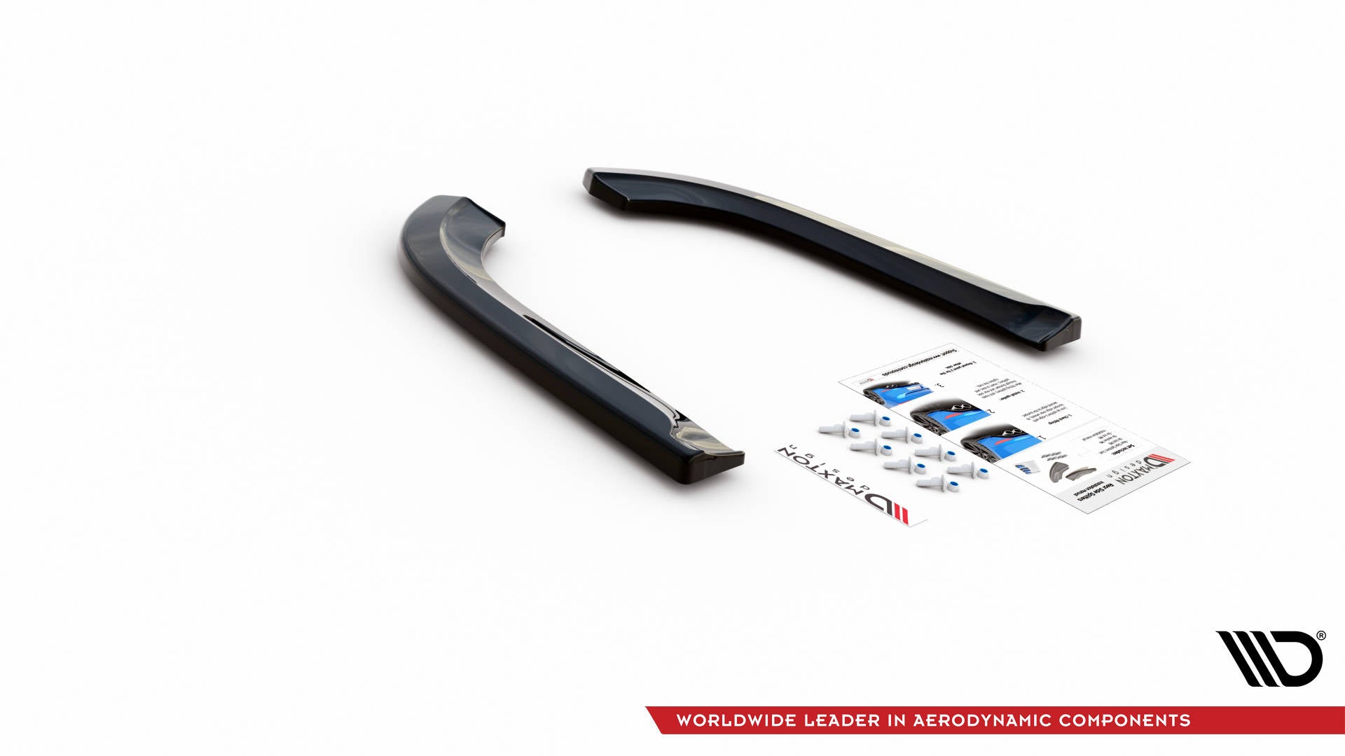 Maxton Design Heck Ansatz Flaps Diffusor passend für Dodge Durango RT Mk3 schwarz Hochglanz