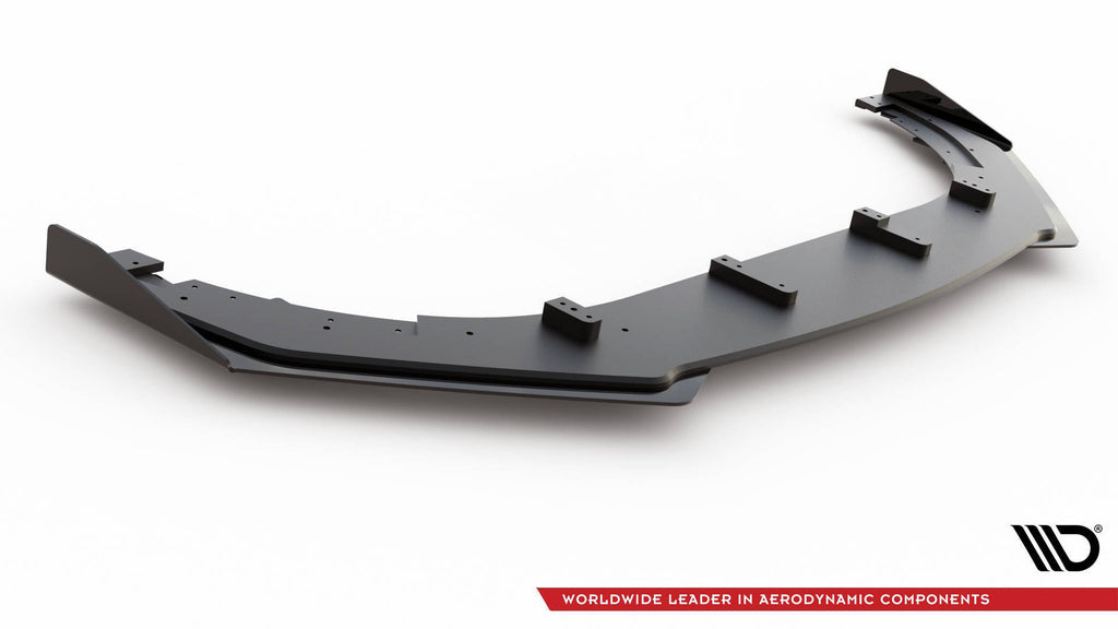 Maxton Design Street Pro Street+ Spoilerlippe Front Ansatz passend für V.3 + Flaps passend für VW Golf GTI Mk6 schwarz Hochglanz