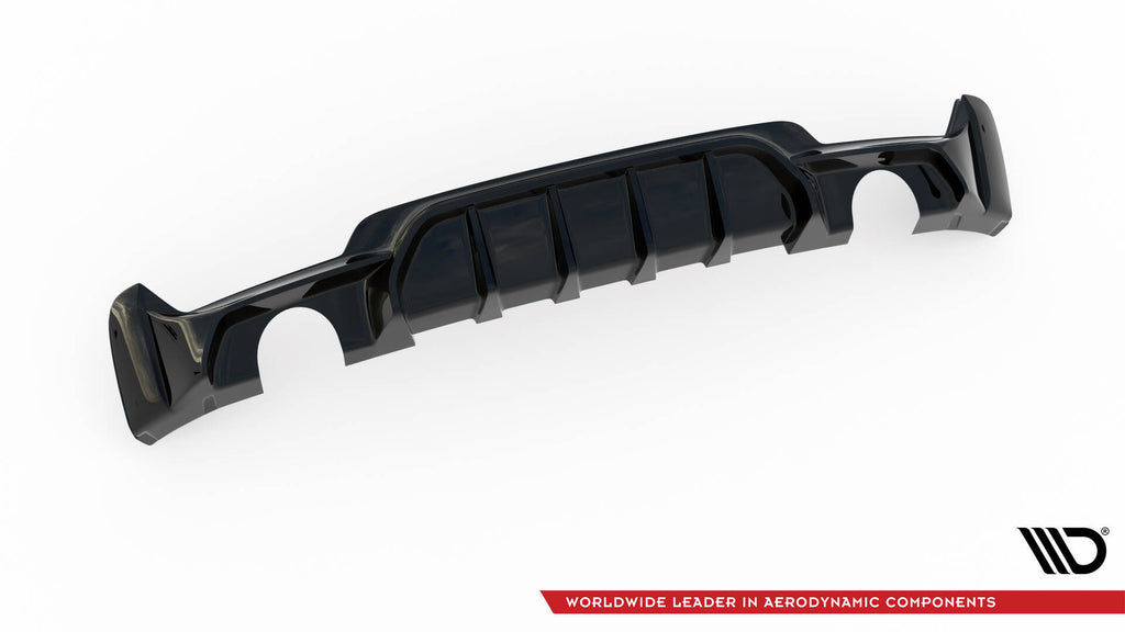 Maxton Design Diffusor Heck Ansatz passend für BMW 4er Coupe / Gran Coupe / Cabrio M-Paket F32 / F36 / F33 (Einzelauspuff li. re.)