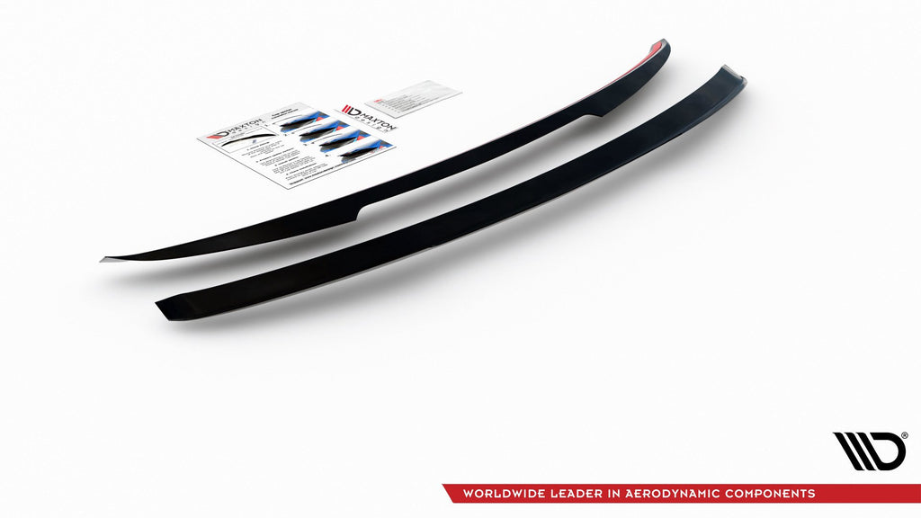 Maxton Design Spoiler CAP passend für Audi A6 Avant / A6 Allroad / A6 S-Line Avant / S6 Avant C8 / C8 Facelift schwarz Hochglanz