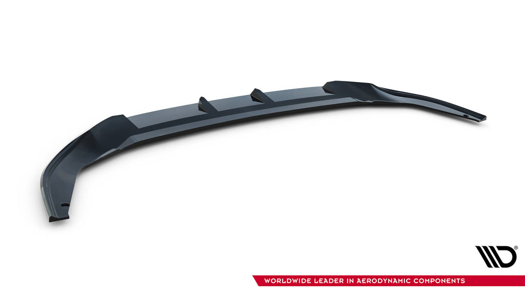 Maxton Design Street+ Spoilerlippe Front Ansatz V.1 passend für VW Golf GTI Clubsport Mk8 Facelift schwarz Hochglanz