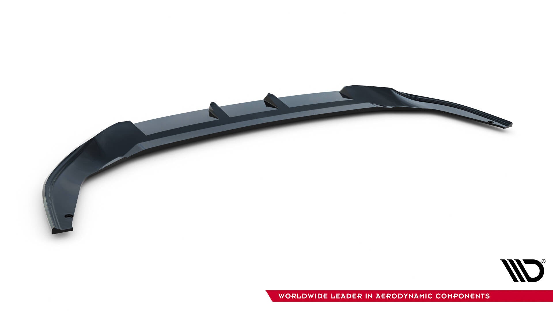 Maxton Design Street+ Spoilerlippe Front Ansatz V.1 passend für VW Golf GTI Clubsport Mk8 Facelift schwarz Hochglanz