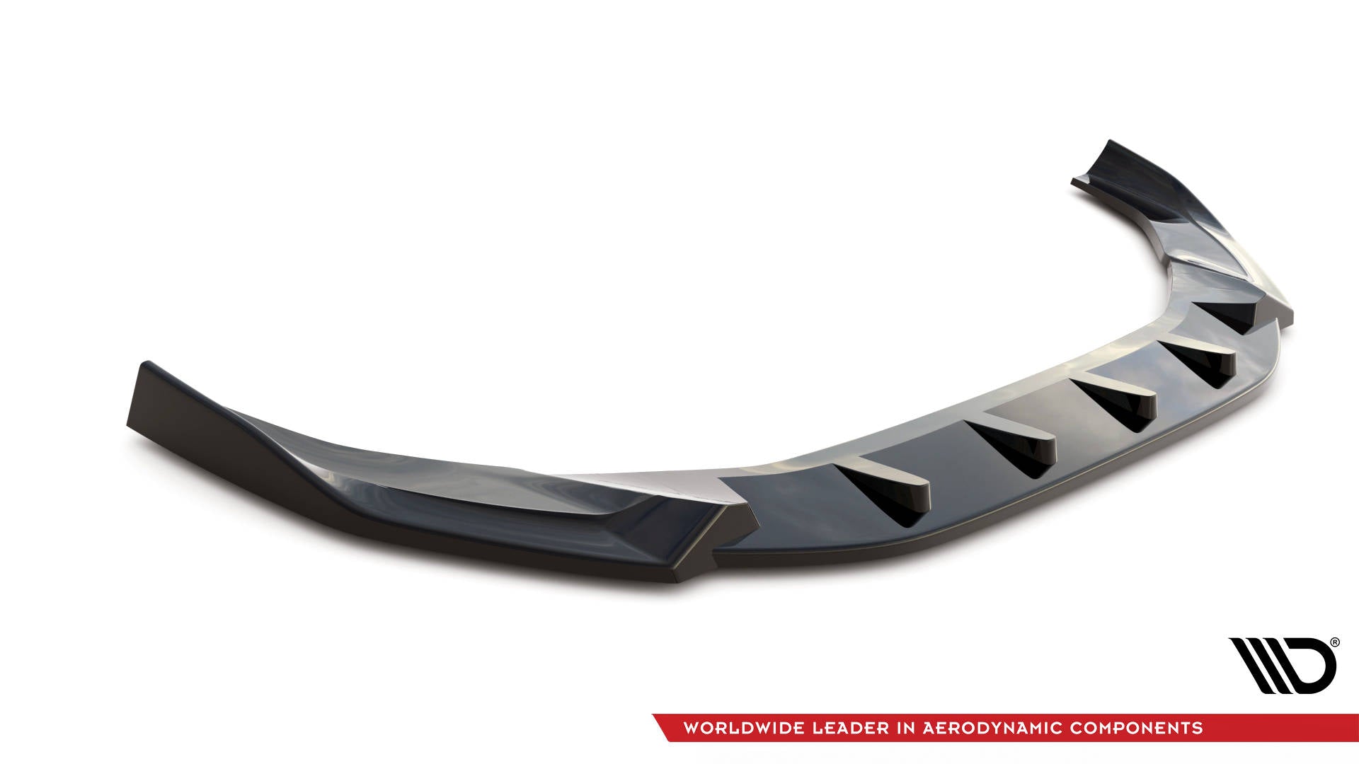 Maxton Design Street+ Spoilerlippe Front Ansatz V.1 passend für Audi A4 S-Line / S4 B9 Facelift schwarz Hochglanz