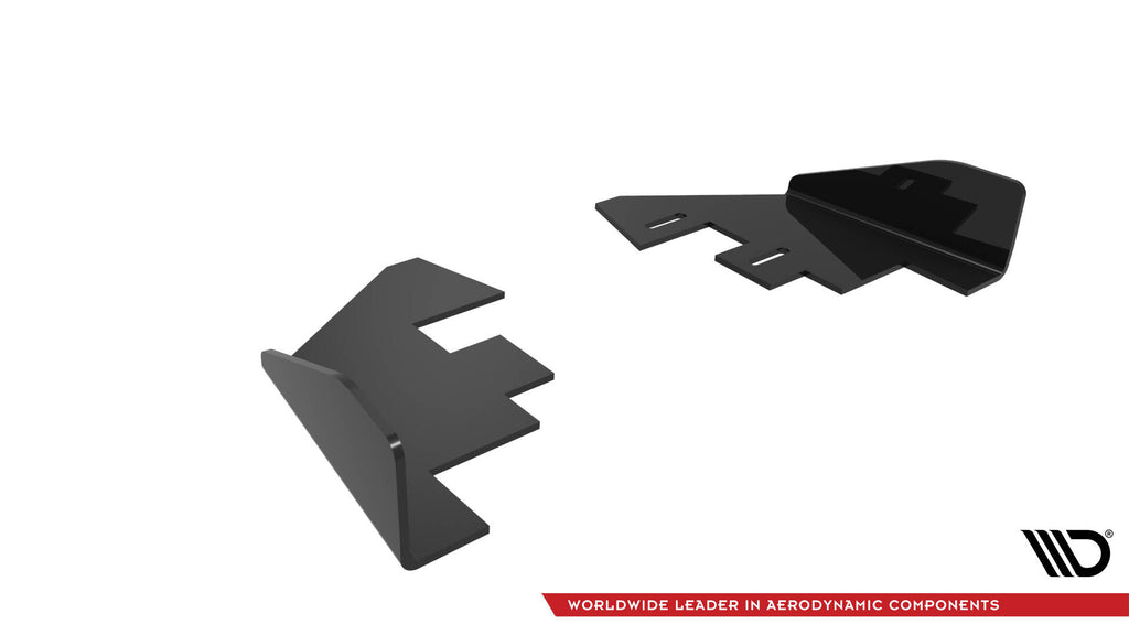 Maxton Design Hintere Seiten Flaps passend für Audi S3 Sportback 8Y Facelift schwarz Hochglanz