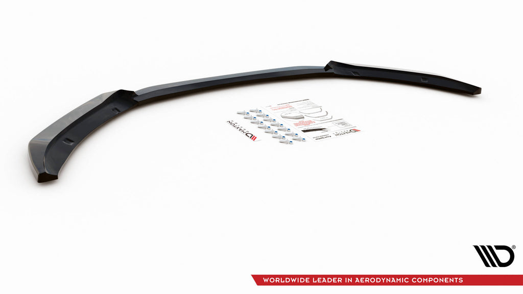 Maxton Design Street+ Spoilerlippe Front Ansatz V.2 passend für Jaguar XF R-Sport X260 schwarz Hochglanz