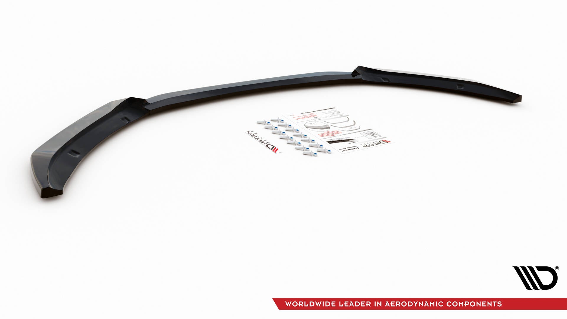 Maxton Design Street+ Spoilerlippe Front Ansatz V.2 passend für Jaguar XF R-Sport X260 schwarz Hochglanz