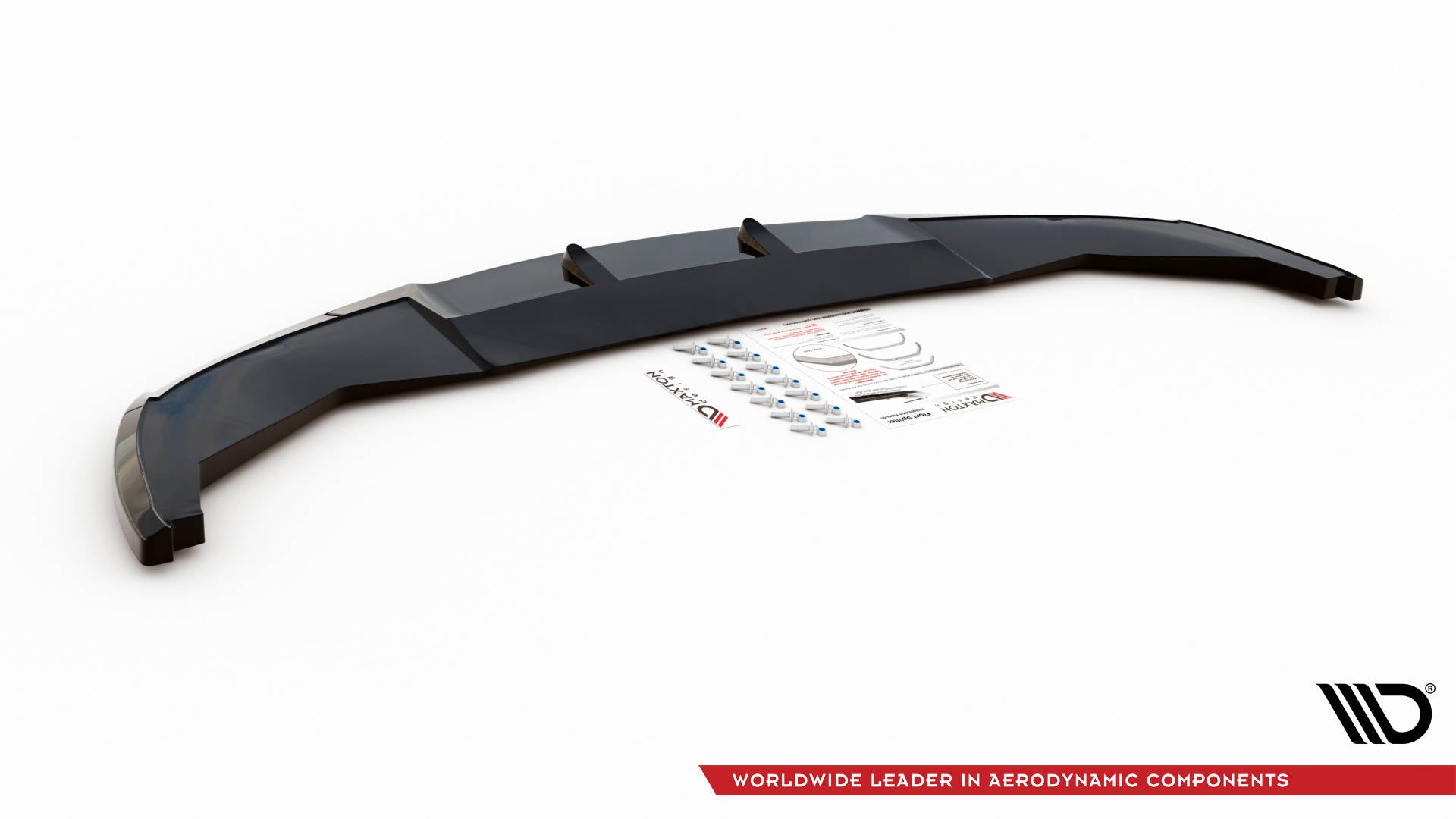 Maxton Design Street+ Spoilerlippe Front Ansatz V.1 passend für BMW 7 M-Paket F01 schwarz Hochglanz