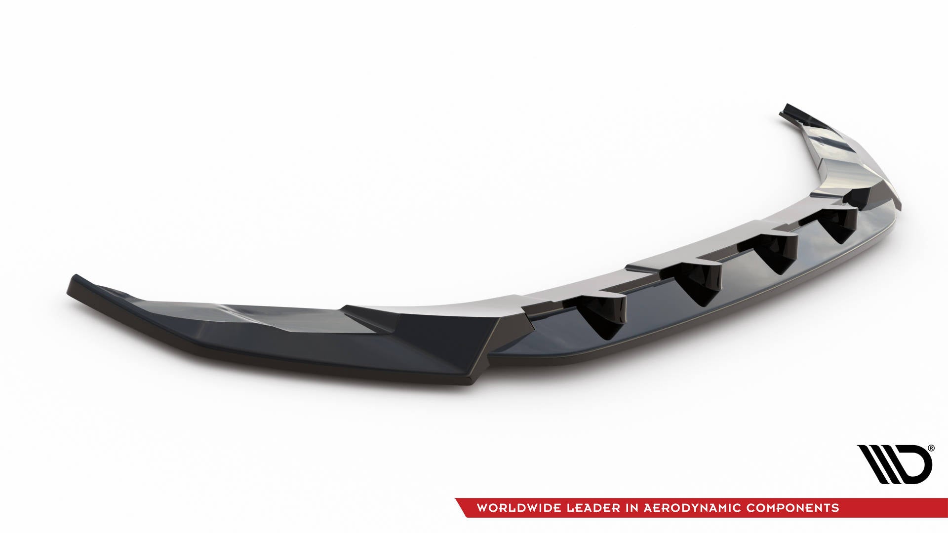 Maxton Design Street+ Spoilerlippe Front Ansatz V.1 passend für VW Atlas Cross Sport schwarz Hochglanz