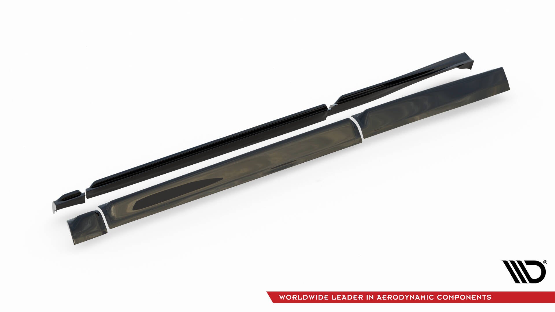 Maxton Design Street+ Seitenschweller Leisten passend für Ford Puma ST / ST-Line / Standard Mk1 schwarz Hochglanz